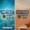 Signmission Wood Only Sign With Symbol, 5 in W x Rectangle, Vinyl Decal OS-2PACK-NS-D-35-L-19067 - alternate 3